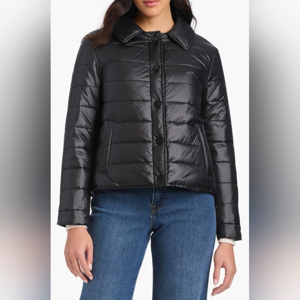 KATE SPADE NEW YORK BLACK QUILTED WATER RESISTANT JACKET XL